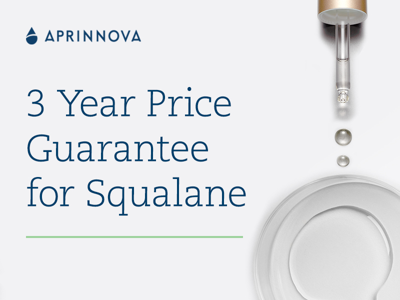 3 year price guarantee: Squalane delivers sustainable clean beauty