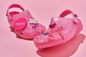 A snappy collab: Benefit teams up with Crocs on ‘Benefit-ized’ shoes
