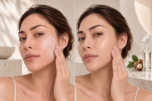 Anti-soaping with Ethyl Macadamiate: a practical route to cleaner rub-in