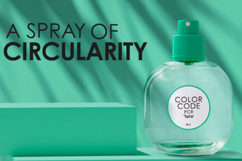 Aptar Beauty introduces the first fragrance pump available with PCR Content