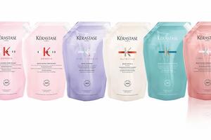 Arcade Beauty produces eco-refill shampoo pouches for Kérastase