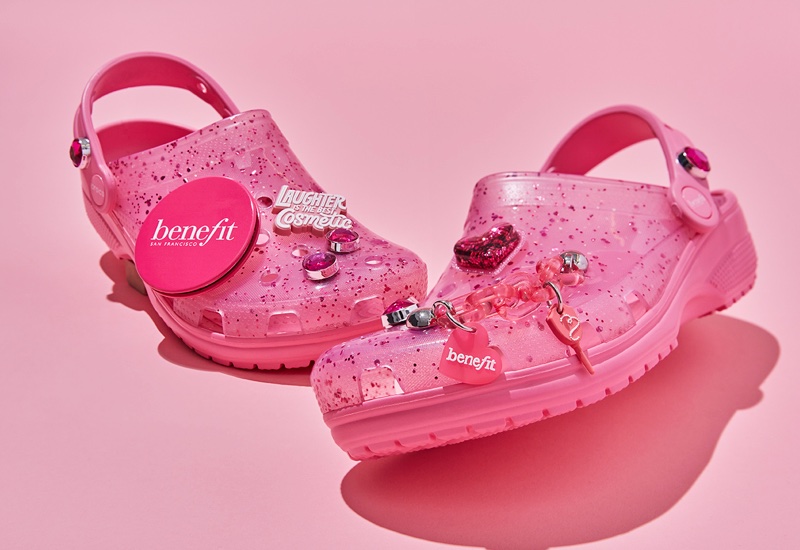 A snappy collab: Benefit teams with Crocs on 'Benefit-ized' shoes