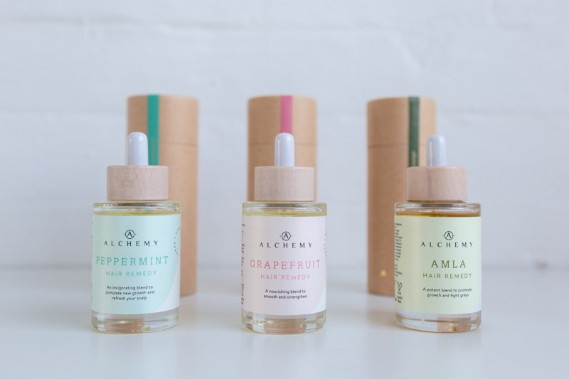Alchemy Oils refreshes Ayurvedic hair care packaging with Sheridan&Co
