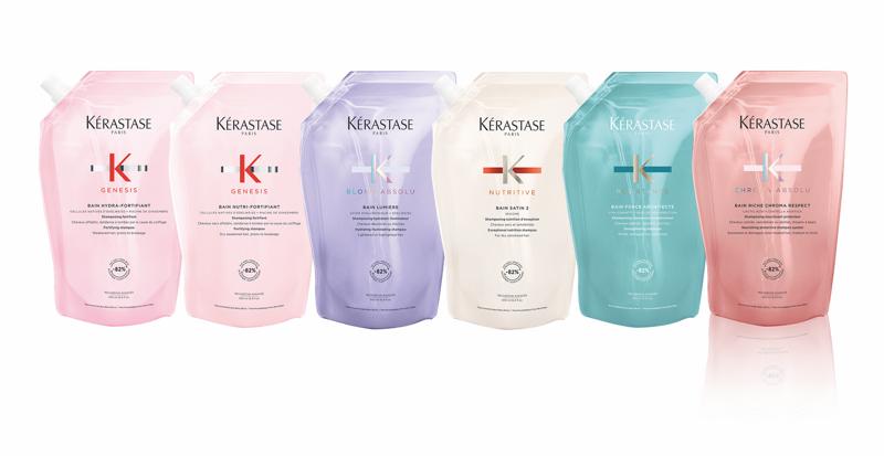 Arcade Beauty produces eco-refill shampoo pouches for Kérastase
