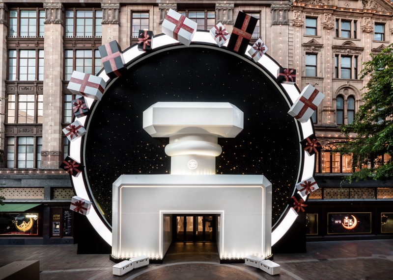 Chanel rounds off year of celebrations for Nº5 with giant festive installation at Harrods
