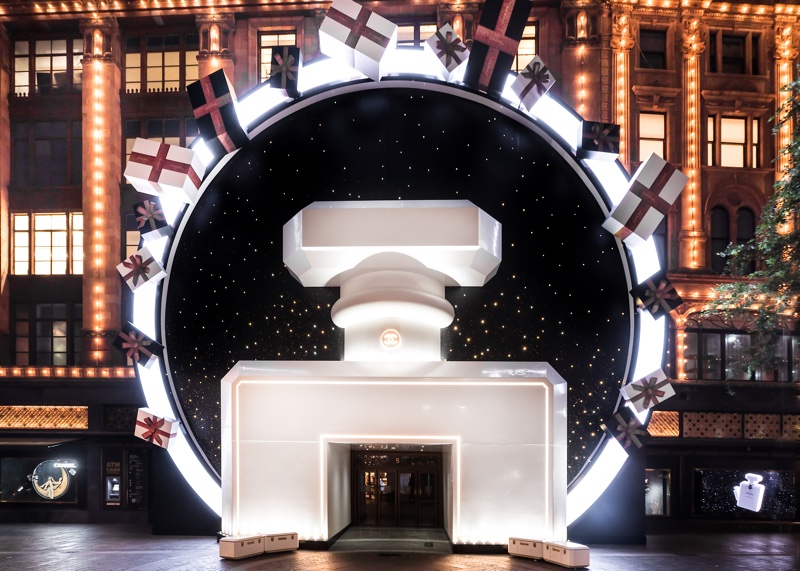 Chanel rounds off year of celebrations for Nº5 with giant festive installation at Harrods