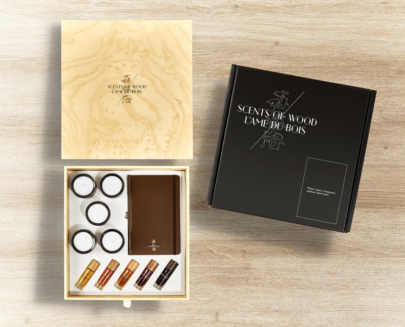 Cosfibel creates wood-effect subscription box for Scents of Wood
