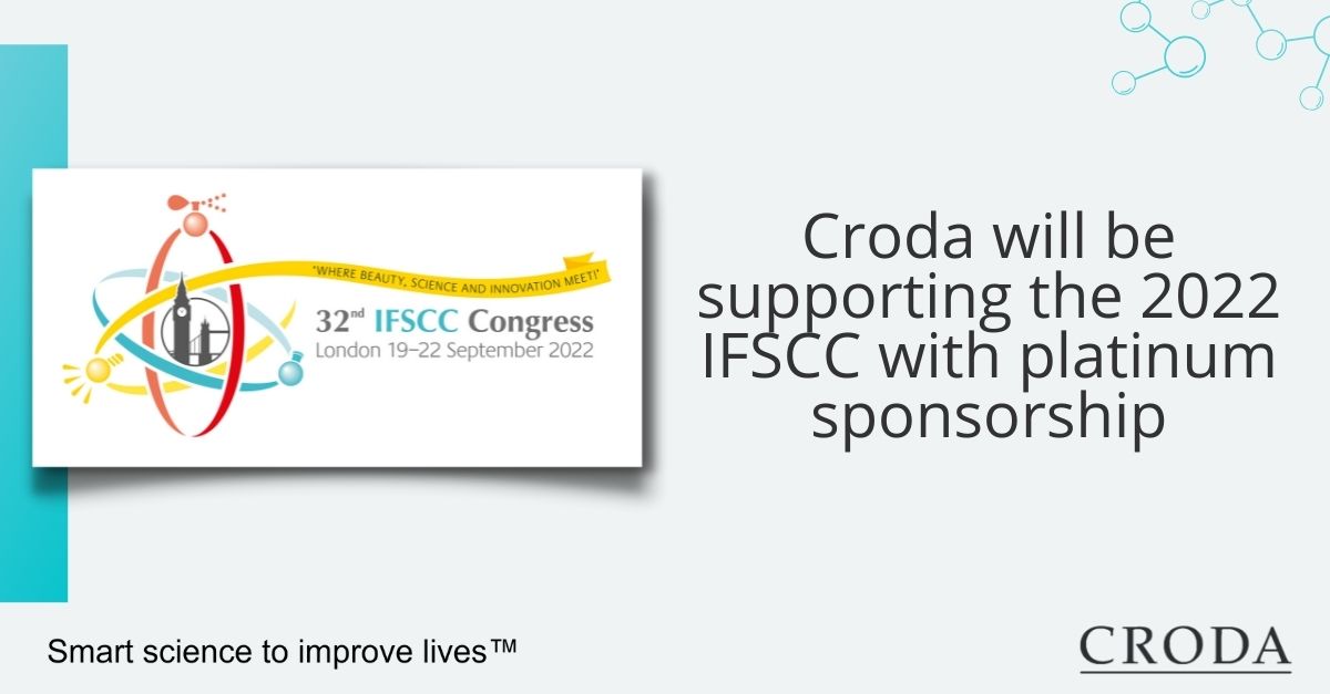 Croda supporting 2022 IFSCC Congress with Platinum Sponsorship