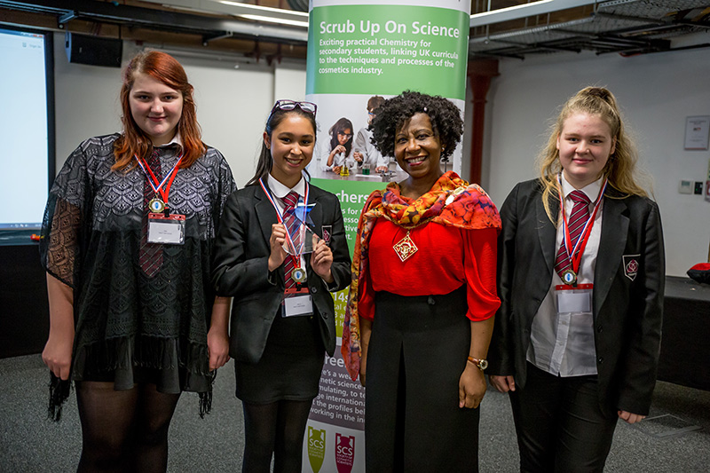 SCS President Grace Abamba praised the ‘amazing formulation entries’ from this year’s Scrub Up On Science competition