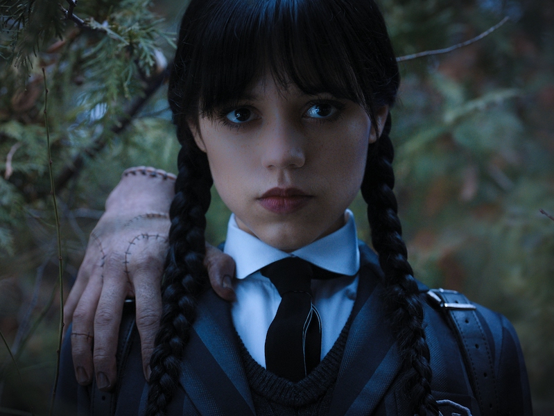 Jenna Ortega plays the quintessential cynical goth girl in Netflix’s new Wednesday series
