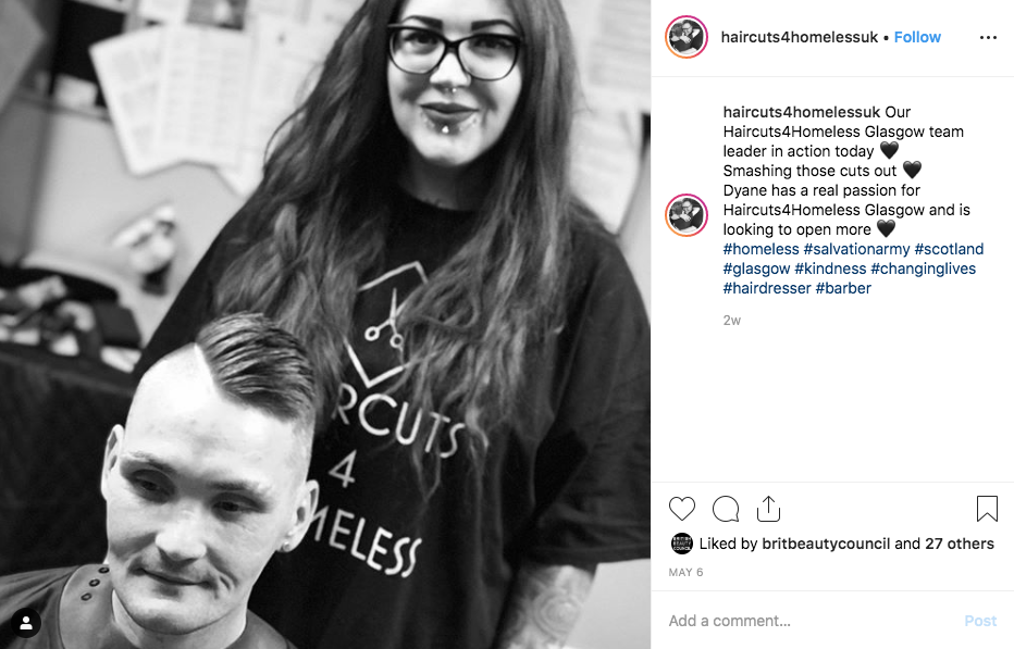 Haircuts4Homeless is giving homeless people the skills to become hairstylists 