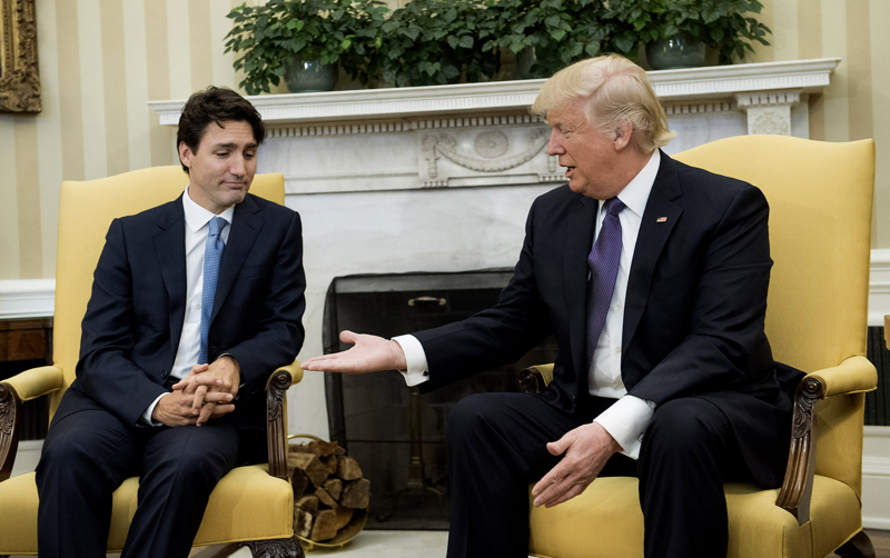 Canadian Prime Minister Justin Trudeau has rejected Trump's justifications / via Getty Images