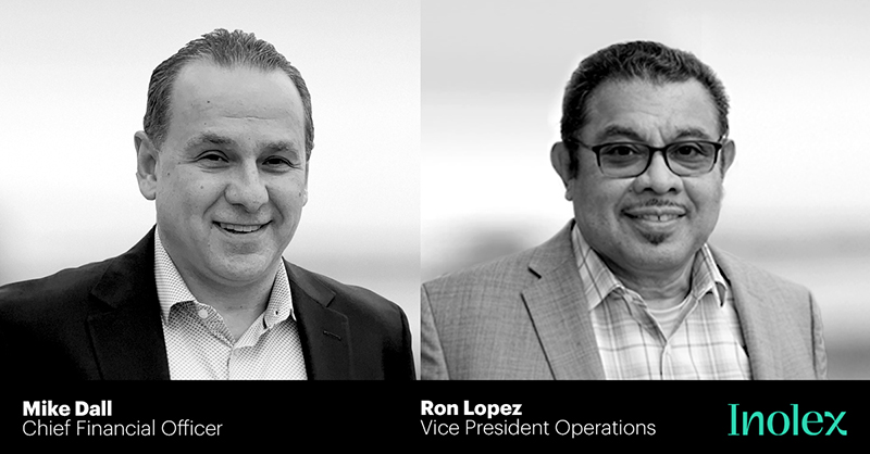 Inolex names Michael Dall, CFO and Ron Lopez, VP Operations