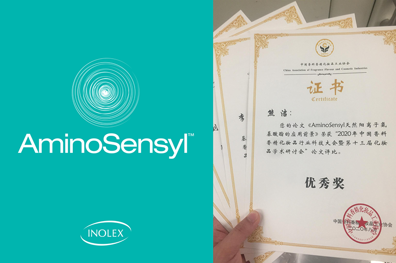 Inolex wins Caffci award for scientific paper on Aminosensyl sustainable ingredient platform