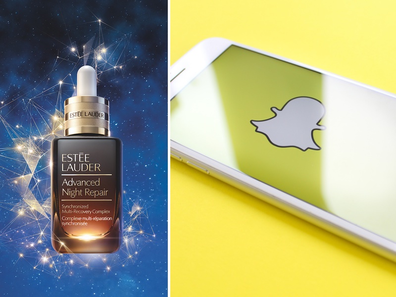 Snapchat and Estée Lauder have teamed up on a selection of marketing campaigns