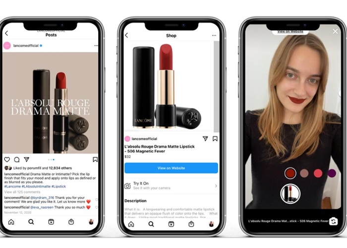 L'Oréal brings virtual try-ons to Instagram Shopping