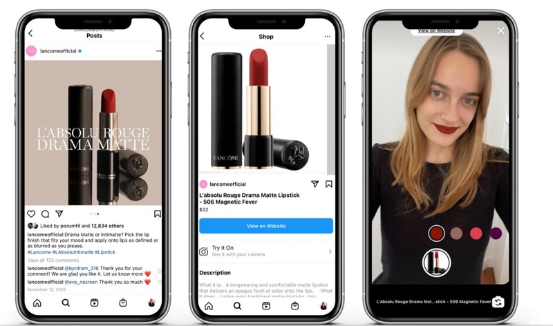 L’Oréal brings virtual try-ons to Instagram Shopping 
