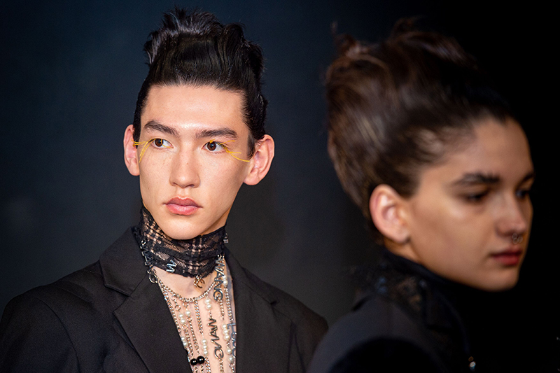 Toni&Guy Global Creative Director, Cos Sakkas created a sleek and slicked feeling at the front