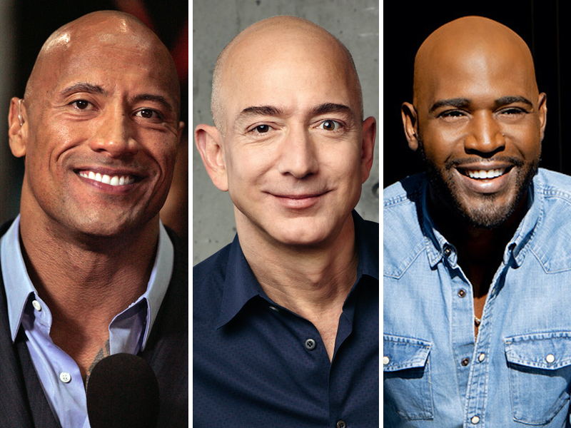 Dwayne Johnson, Jeff Bezos and Karamo Brown are some of the high profile men to embrace the bald look