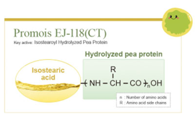New Launch: 100% Plant-Derived Oil-Soluble Pea Protein Promois EJ-118(CT) Protein Repair × Oil Protection