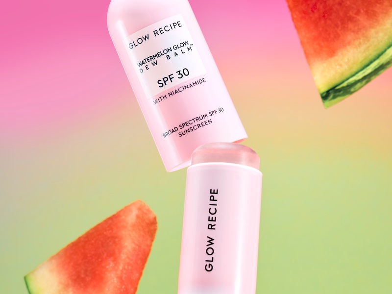 Stick format SPFs like Grow Recipe's Watermelon Glow Dew Balm SPF 30 are growing in popularity