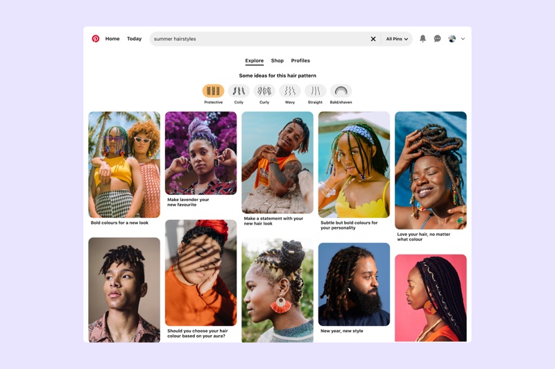Pinterest makes beauty searches inclusive with new hair pattern tool 