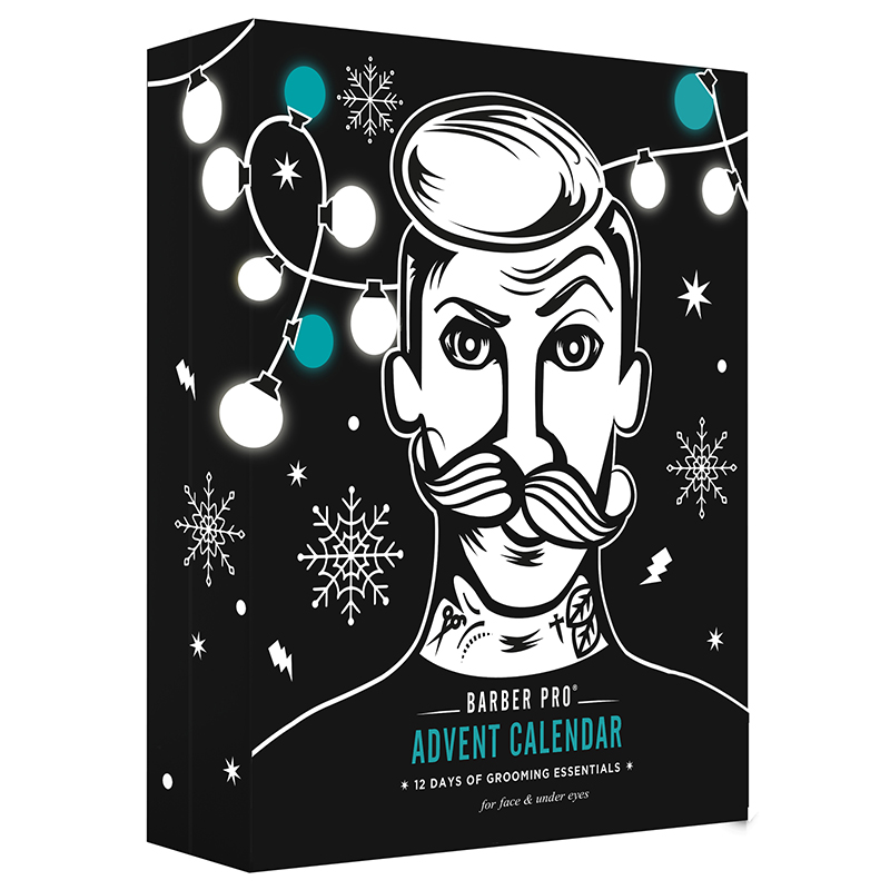 The all new BARBER PRO 12 Days Of Grooming Essentials Advent Calendar 