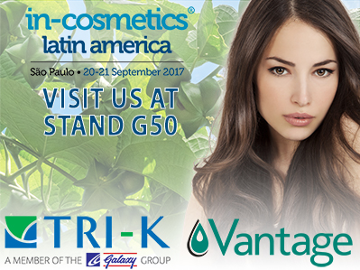 TRI-K exhibits with new partner in Brazil at in-cosmetics Latin America
