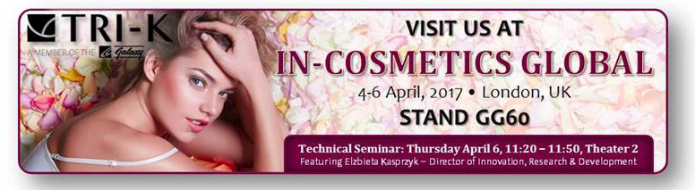 TRI-K Industries to present new product innovation at in-cosmetics global