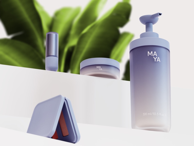 Maya, from Morrama and PPK, is a refillable packaging range made from renewable cellulose pulp