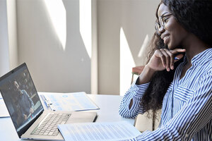 Assessing a job via remote interview