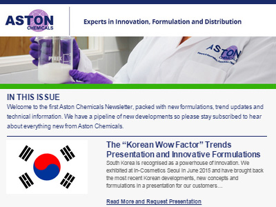 Aston Chemicals launches e-newsletters