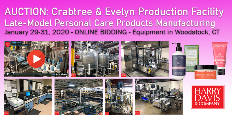 Auction 29-31 Jan: Crabtree & Evelyn production facility
