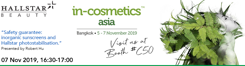 Bangkok-bound: Hallstar’s sun care, active naturals, formulations and more

