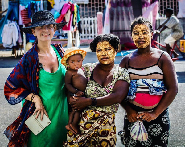 Bensahel with women of the Malagasy Tribe (Instagram/@BaobabCollection)