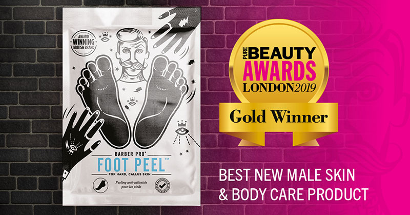 BARBER PRO Foot Peel Mask wins at the Pure Beauty Awards