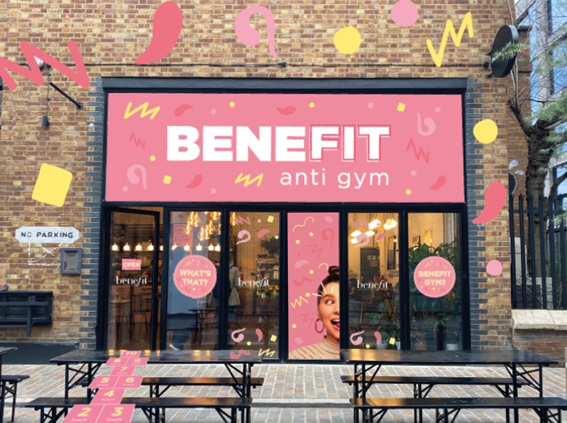 Benefit Cosmetics’ latest pop-up could be mistaken for a gym