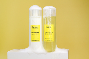 Boost hair health with Heaven's new Collagen Shampoo & Conditioner