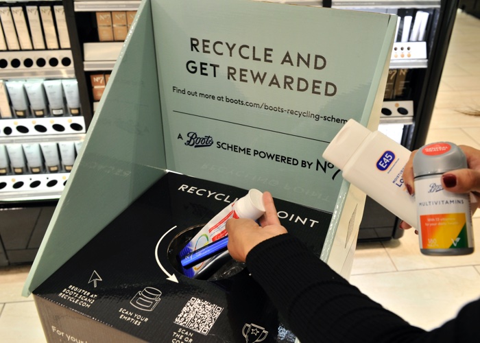 Boots' in-store recycling scheme saves 1 tonne of beauty empties from landfill  