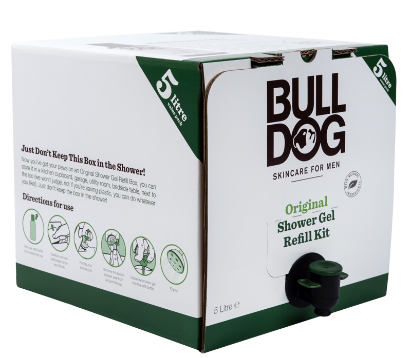 Bulldog cuts packaging waste by 85% with new refillable shower gel pack