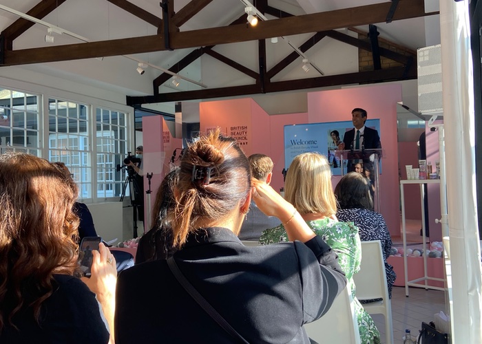 Chancellor Rishi Sunak makes special appearance at opening day of British Beauty Week 