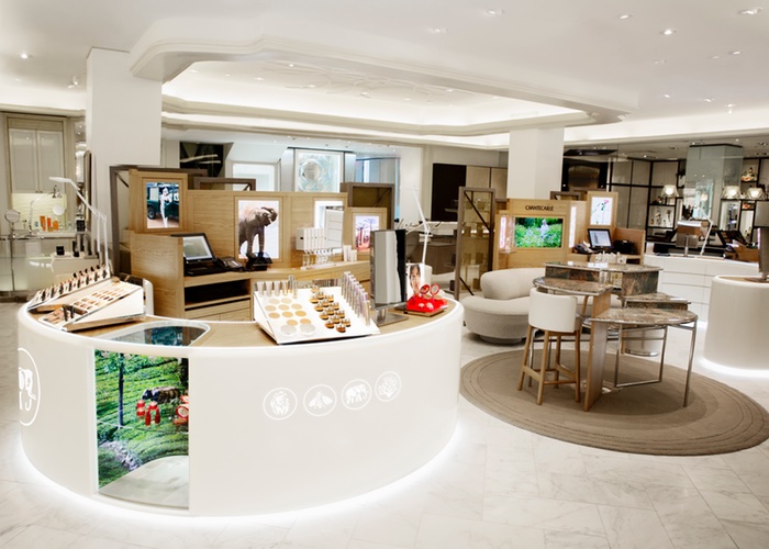 Chantecaille echoes brand ethos in new Bergdorf Goodman retail space
