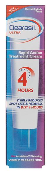 Clearasil promises rapid on the spot results