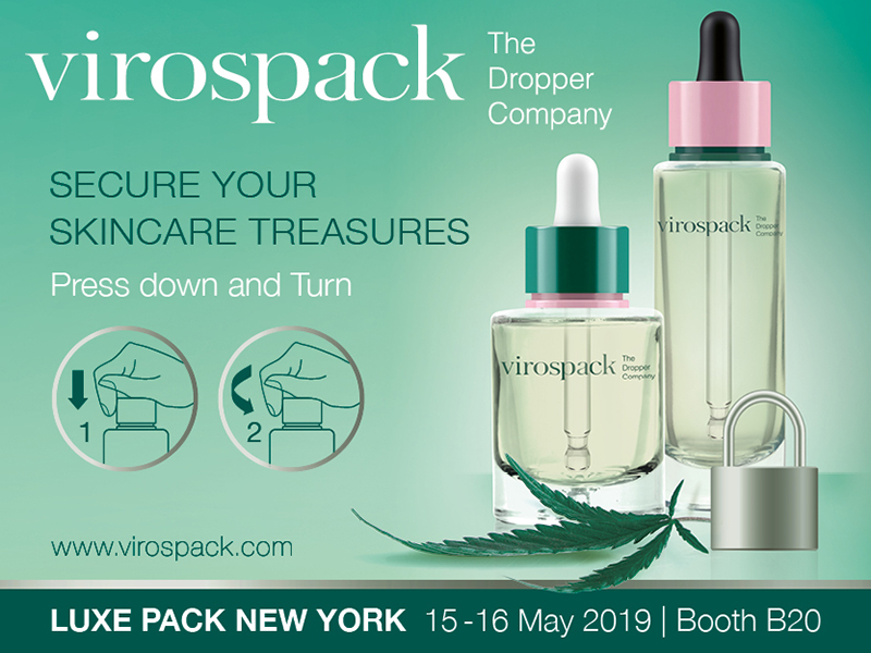 Come to Luxe Pack in New York and visit its Virospack booth #B20 to find out about the newest in droppers