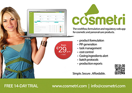 Cosmetri web-app simplifies E.U. compliance for SMEs