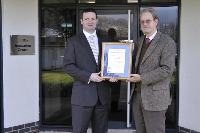 Croda’s Chris Dederen scoops industry award