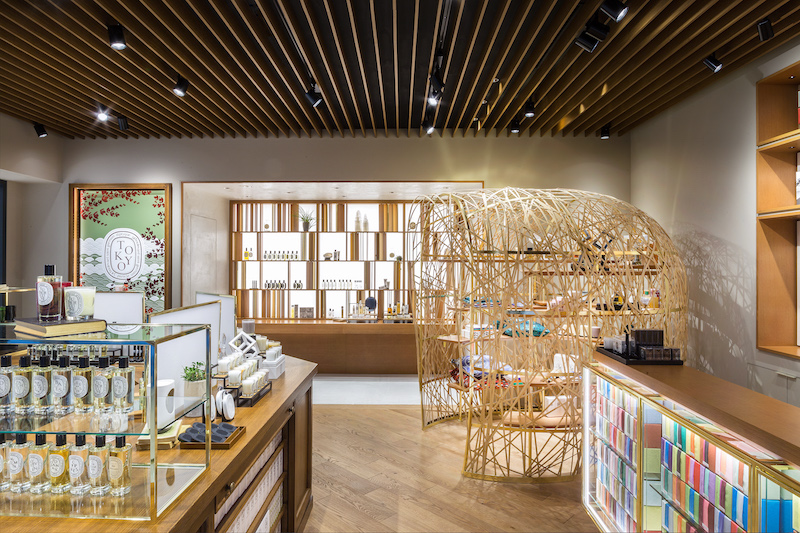 A bamboo cocoon houses the brand’s iconic range – Collection 34.