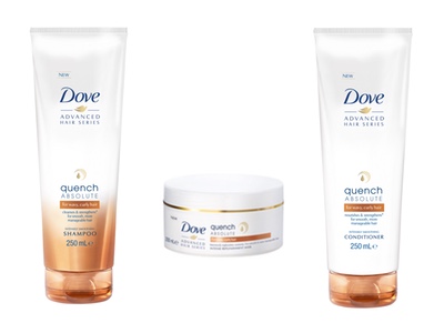 Dove launches Quench Absolute range for curly hair