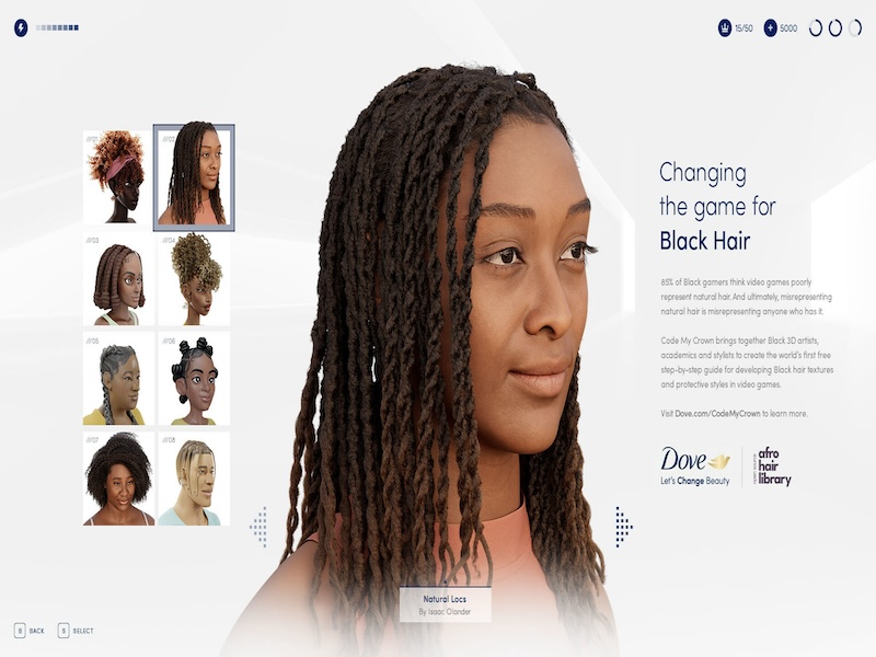 Dove unveils 'industry-first' guide for creating afro and textured hairstyles in video games