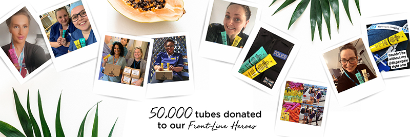 Dr.PAWPAW donates over 50,000 products across the world to key workers and initiatives 
